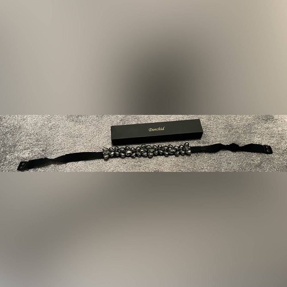 Bejeweled Black Fashion Belt